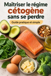 Une famille préparant un repas cétogène ensemble, avec des ingrédients frais.