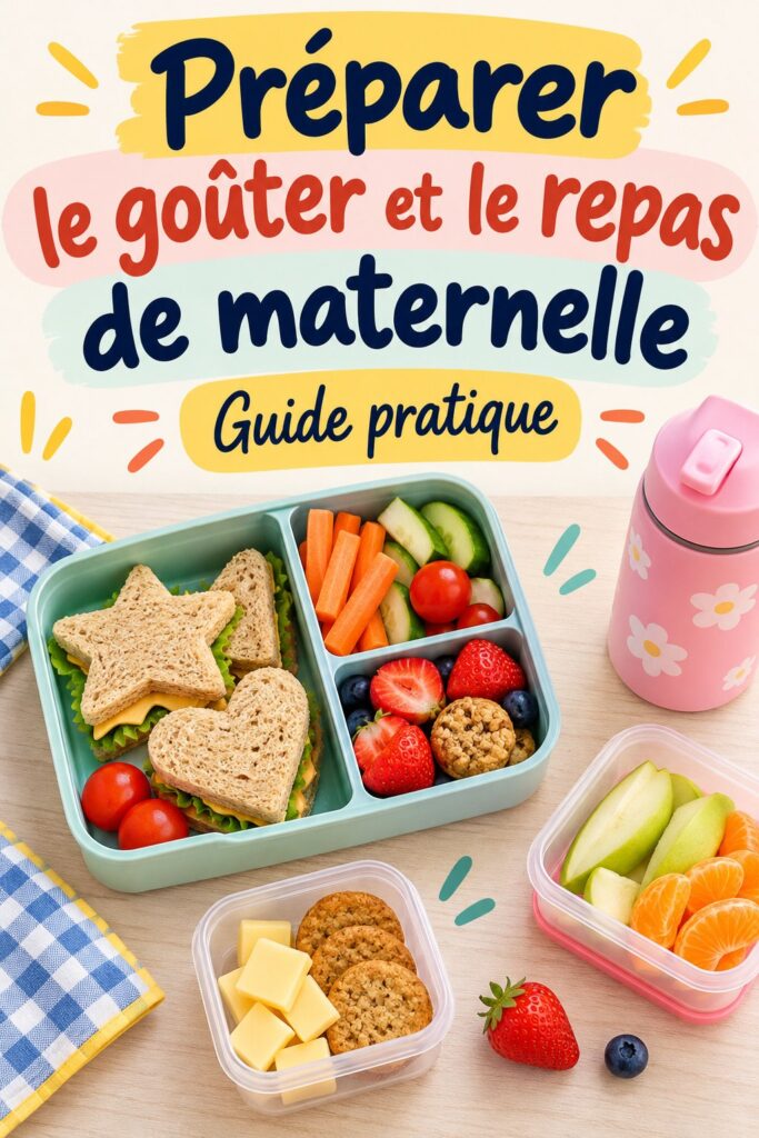 Une table bien dressée avec des lunch boxes colorées pour enfants, prêtes pour la maternelle.