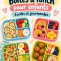 Une lunchbox colorée avec des fruits, des légumes et des sandwiches pour enfants