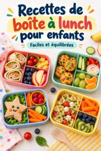 Une lunchbox colorée avec des aliments sains pour enfants
