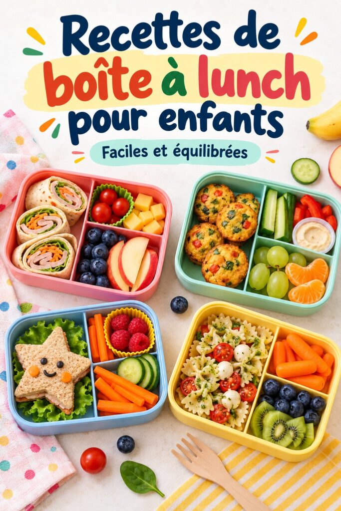 Une lunchbox colorée avec des aliments sains pour enfants