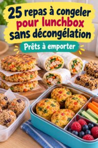 Des repas sains et colorés prêts à être congelés pour la lunchbox des enfants