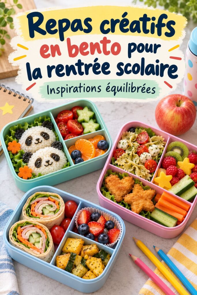 Repas en bento colorés et créatifs pour la rentrée scolaire