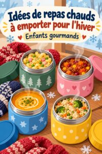 Repas chauds préparés pour enfants sur une table familiale