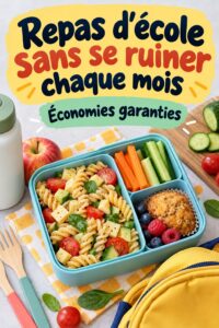 Plateau de repas d'école économiques avec des couleurs vives et variées.
