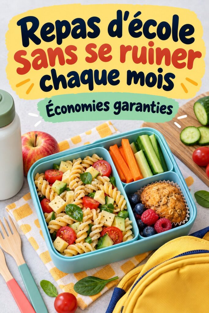 Plateau de repas d'école économiques avec des couleurs vives et variées.
