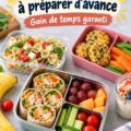 Repas scolaires préparés à l'avance, prêts à être congelés.
